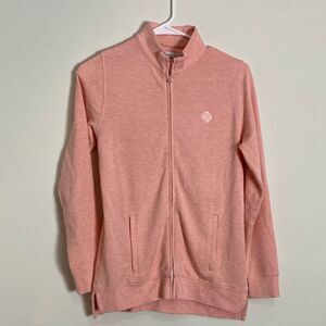 Peter Millar Crown Comfort Women's Interlock Full Zip Pink FlowerJacket Size XS